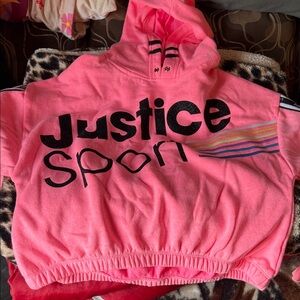 Justice Sport Pink Kids Hoodie